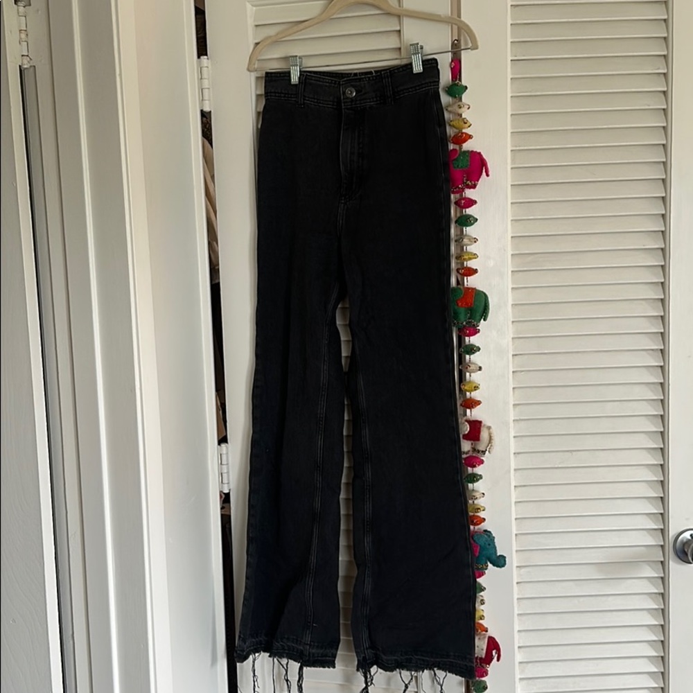 Free People High-Waisted Wide Leg Jeans